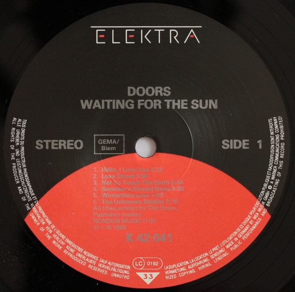 The Doors - Waiting For The Sun | Elektra (42 041) - 3