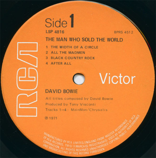 David Bowie - The Man Who Sold The World | RCA Victor (LSP-4816) - 3