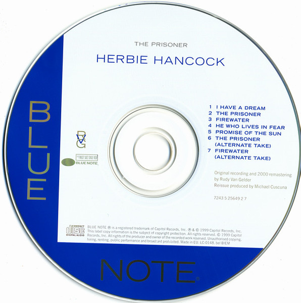 Herbie Hancock - The Prisoner | Blue Note (7243 5 25649 2 7) - 3