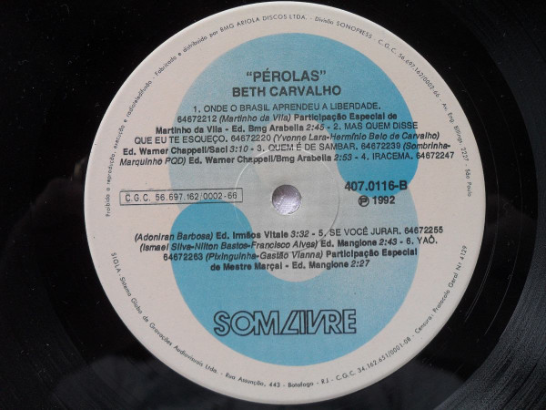 Beth Carvalho - Pérolas - 25 Anos De Samba | Som Livre (407.0116) - 4 Beth Carvalho - Pérolas - 25 Anos De Samba | Som Livre (407.0116) - 4