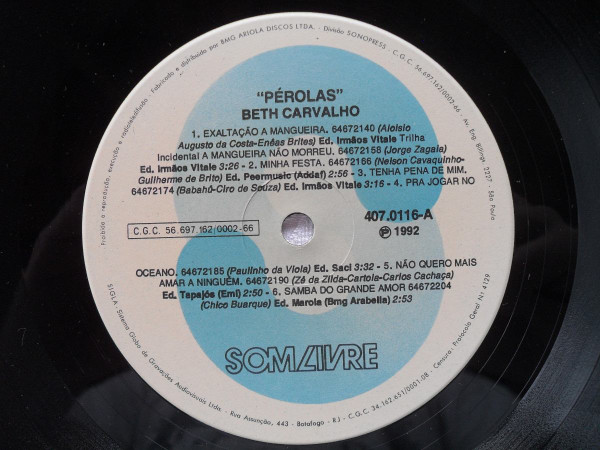 Beth Carvalho - Pérolas - 25 Anos De Samba | Som Livre (407.0116) - 3 Beth Carvalho - Pérolas - 25 Anos De Samba | Som Livre (407.0116) - 3
