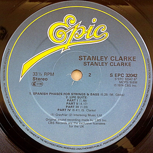 Stanley Clarke - Stanley Clarke | Epic (EPC 32042) - 4