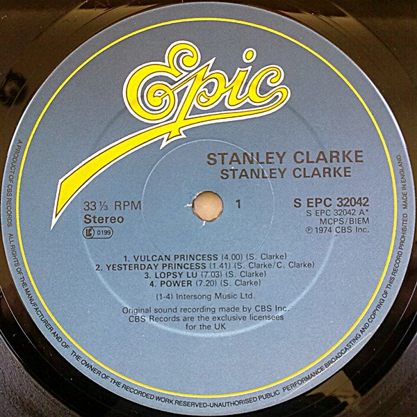 Stanley Clarke - Stanley Clarke | Epic (EPC 32042) - 3