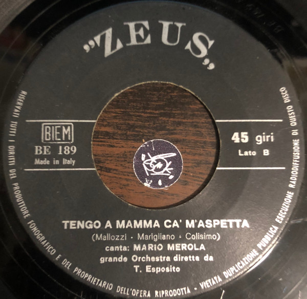 Mario Merola - Ciento Catene / Tengo A Mamma Ca M'Aspetta | Zeus (BE 189) - 3