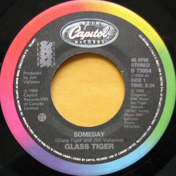 Glass Tiger - Someday (7" - Special Edition) [Vinyl] | Capitol Records (B 73004) - 2