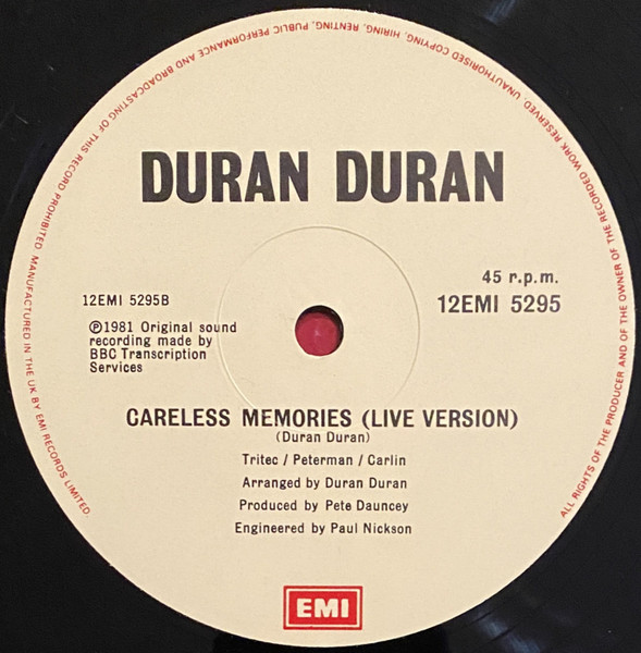 Duran Duran - Hungry Like The Wolf (Night Version) | EMI (12 EMI 5295) - 4 Duran Duran - Hungry Like The Wolf (Night Version) | EMI (12 EMI 5295) - 4