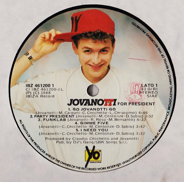 Jovanotti - Jovanotti For President | Ibiza Records (IBZ 461200 1) - 4 Jovanotti - Jovanotti For President | Ibiza Records (IBZ 461200 1) - 4