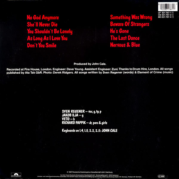 Element Of Crime - Try To Be Mensch | Polydor (831 787-1) - 2