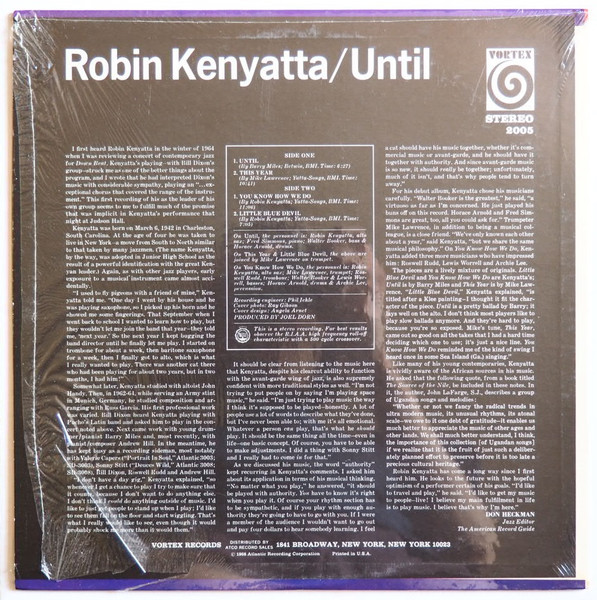 Robin Kenyatta - Until | Vortex Records (2005) - 2 Robin Kenyatta - Until | Vortex Records (2005) - 2