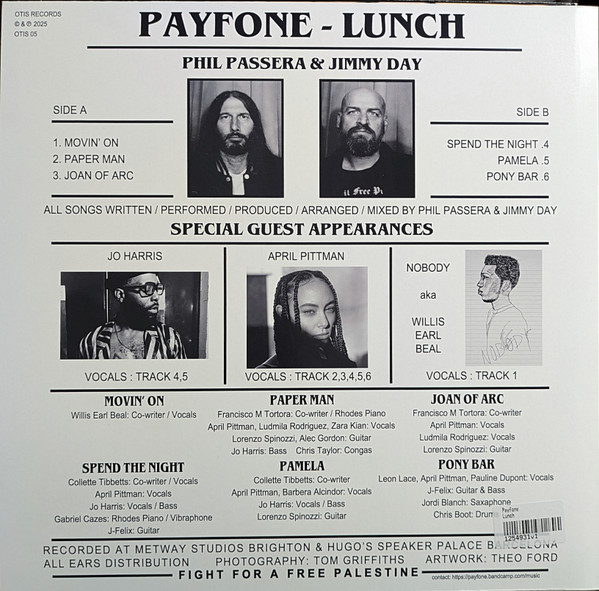 Payfone - Lunch | Otis Records (OTIS 05) - 2