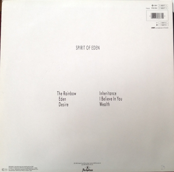 Talk Talk - Spirit Of Eden | Parlophone (064 7 46977 1) - 2 Talk Talk - Spirit Of Eden | Parlophone (064 7 46977 1) - 2