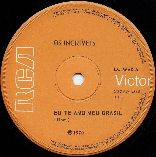 Os Incríveis - Eu Te Amo Meu Brasil | RCA Victor (LC-6660) - main