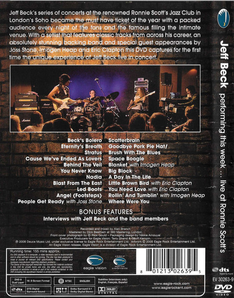 Jeff Beck - Performing This Week... Live At Ronnie Scott's | Eagle Vision (EV 30263-9) - 2 Jeff Beck - Performing This Week... Live At Ronnie Scott's | Eagle Vision (EV 30263-9) - 2
