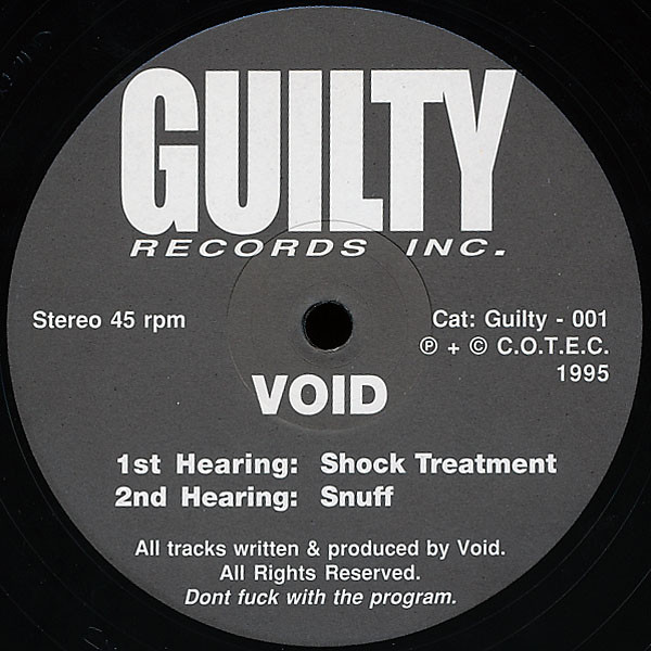 Void - Shock Treatment / Snuff | Guilty Records Inc. (Guilty - 001)