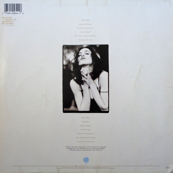 Madonna - Like A Prayer | Sire (WX 239) - 2