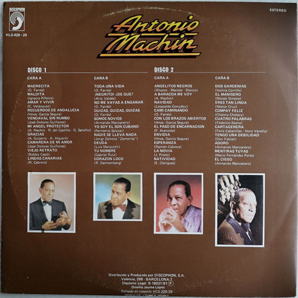 Antonio Machín - Todos Sus Éxitos Inmortales | Discophon (HLS-428 - 29) - 4 Antonio Machín - Todos Sus Éxitos Inmortales | Discophon (HLS-428 - 29) - 4