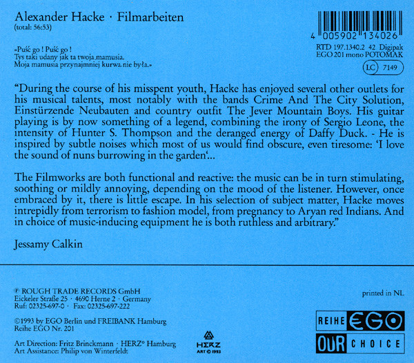 Alexander Hacke - Filmarbeiten | Our Choice (RTD 197.1340.2 42) - 2 Alexander Hacke - Filmarbeiten | Our Choice (RTD 197.1340.2 42) - 2