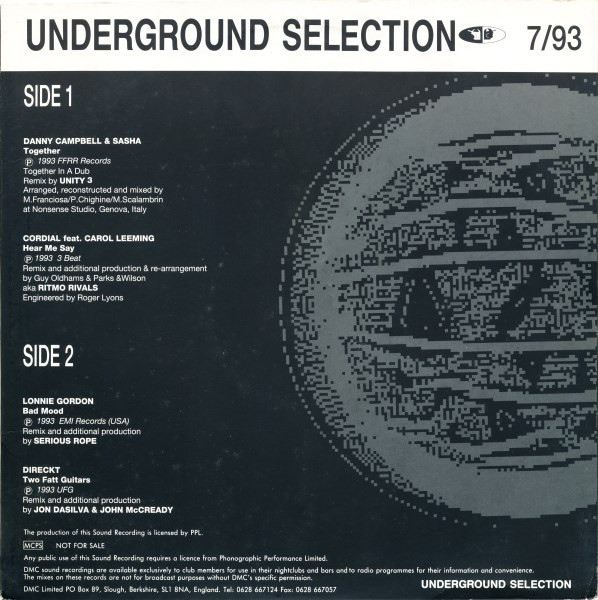 Various - Underground Selection 7/93 | DMC (DMC 126/2) - 4