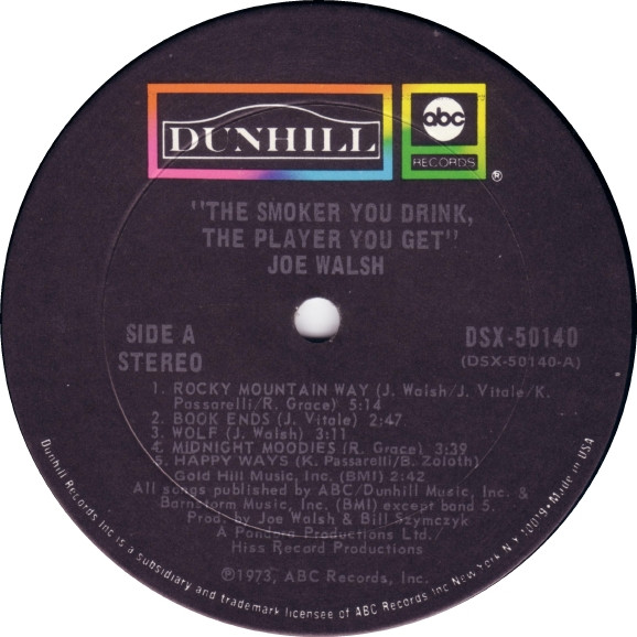 Joe Walsh - The Smoker You Drink, The Player You Get | Dunhill (DSX-50140) - 4 Joe Walsh - The Smoker You Drink, The Player You Get | Dunhill (DSX-50140) - 4