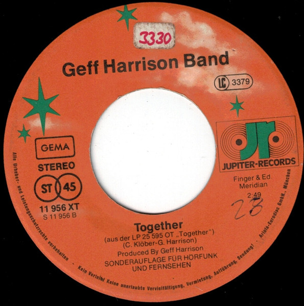 Geff Harrison Band - Lightning Strikes Twice Every Night | Jupiter Records (11 956 AT) - 3