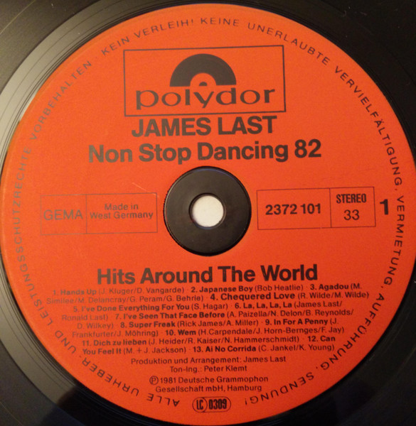 James Last - Non Stop Dancing '82 - Hits Around The World | Polydor (2372 101) - 3