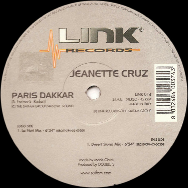 Jeanette Cruz - Paris Dakkar | Link Records (LINK 014)