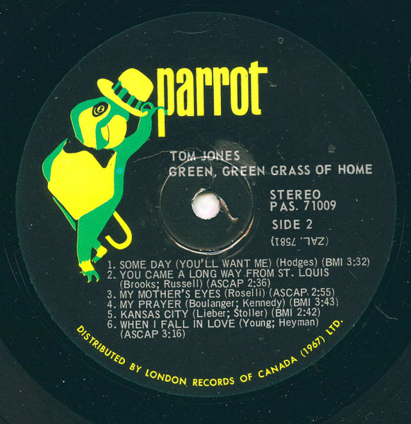 Tom Jones - Green, Green Grass Of Home | Parrot (PAS 71009, PAS.71009) - 4 Tom Jones - Green, Green Grass Of Home | Parrot (PAS 71009, PAS.71009) - 4