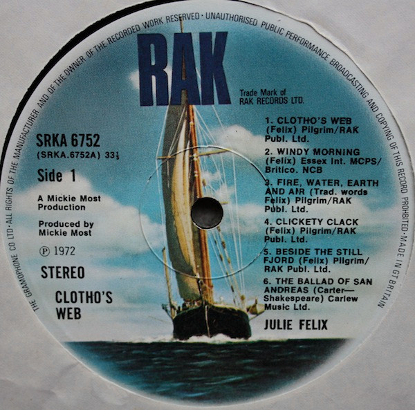 Julie Felix - Clotho's Web | RAK (SRKA 6752) - 2