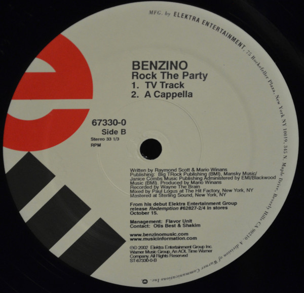 Benzino - Rock The Party | Elektra (67330-0) - 3