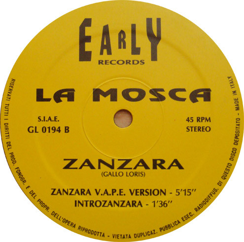 La Mosca - Zanzara | Early Records (GL 0194) - main