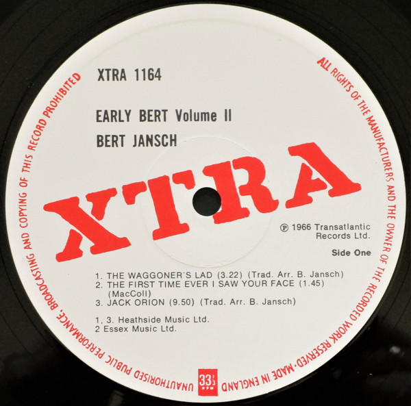 Bert Jansch - Early Bert Volume 2 | XTRA (XTRA 1164) - 3 Bert Jansch - Early Bert Volume 2 | XTRA (XTRA 1164) - 3
