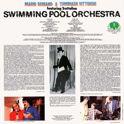 Mario Schiano & Tommaso Vittorini Featuring  Trottolino - Swimming Pool Orchestra | Dischi Della Quercia (Q 28011) - 2