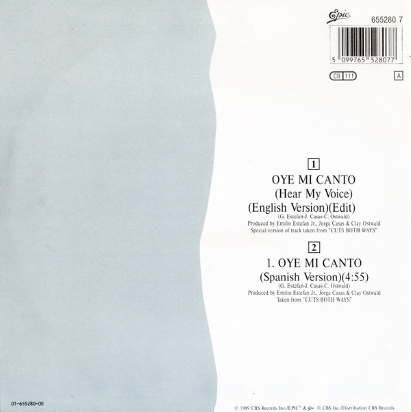 Gloria Estefan - Oye Mi Canto (Hear My Voice) | Epic (655280 7)