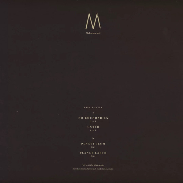 Paul Walter - No Boundaries EP (USED) | Malonian (Malonian 008) - 2 Paul Walter - No Boundaries EP (USED) | Malonian (Malonian 008) - 2