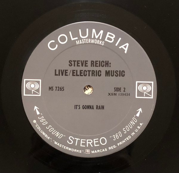 Steve Reich - Live / Electric Music | Columbia Masterworks (MS 7265) - 3