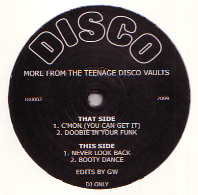 Greg Wilson - More From The Teenage Disco Vaults | TDJ (TDJ002)