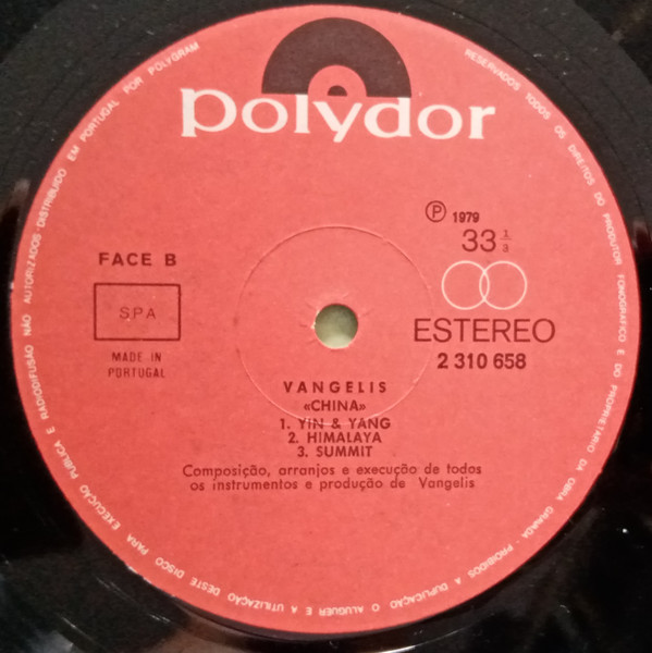 Vangelis - China = 中國 | Polydor (2 310 658) - 4