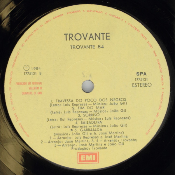Trovante - 84 | EMI (1775131) - main
