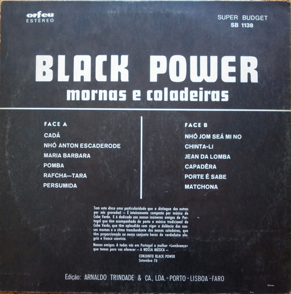 Black Power - Mornas E Coladeiras | Orfeu (SB 1138) - 2