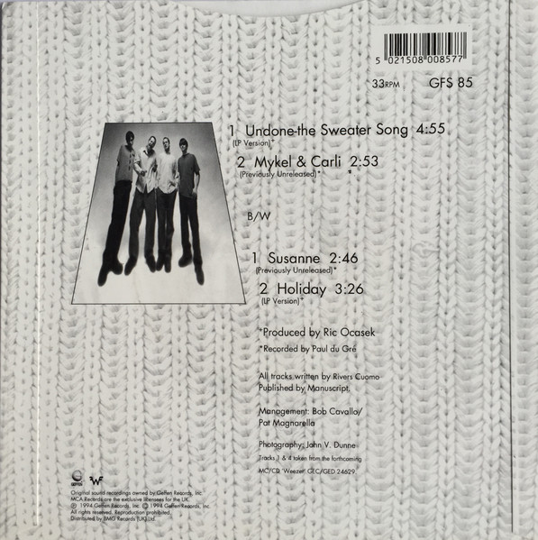 Weezer - Undone - The Sweater Song | Geffen Records (GFS 85) - 2 Weezer - Undone - The Sweater Song | Geffen Records (GFS 85) - 2
