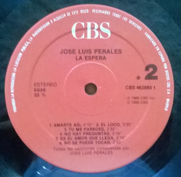José Luis Perales - La Espera | CBS (CBS 462880 1) - 4