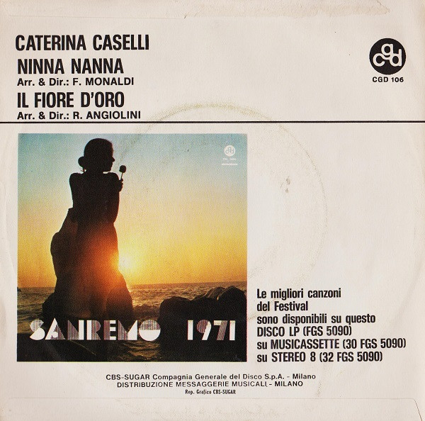Caterina Caselli - Ninna, Nanna | CGD (CGD 106) - 2