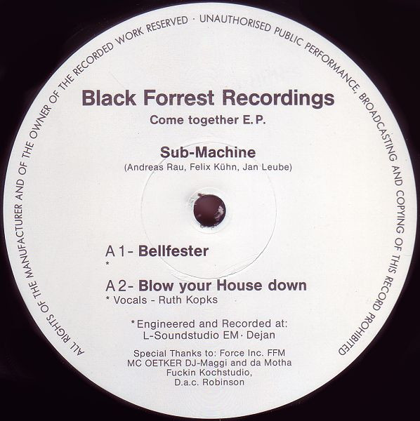 Sub Machine - Come Together E.P. | Black Forrest Recordings (BFR 001) - main Sub Machine - Come Together E.P. | Black Forrest Recordings (BFR 001) - main