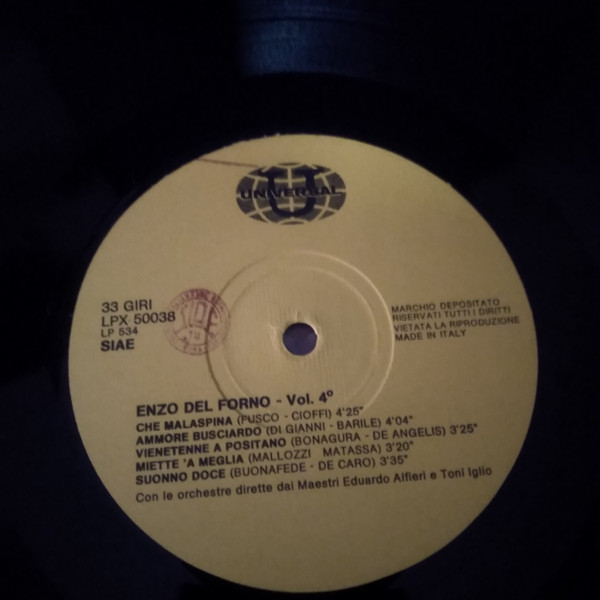 Enzo Del Forno - Enzo Del Forno Vol. 4° | Universal (LPX 50038) - 4