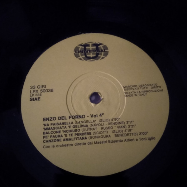 Enzo Del Forno - Enzo Del Forno Vol. 4° | Universal (LPX 50038) - 3