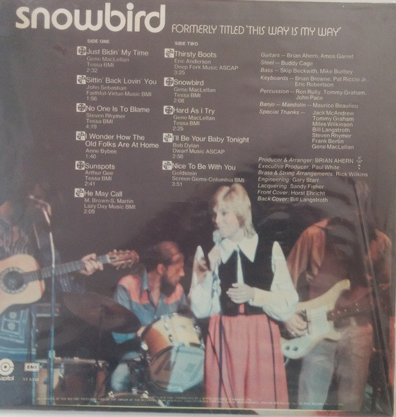 Anne Murray - Snowbird Formerly Titled This Way Is My Way | Capitol Records (ST 6330) - 2 Anne Murray - Snowbird Formerly Titled This Way Is My Way | Capitol Records (ST 6330) - 2