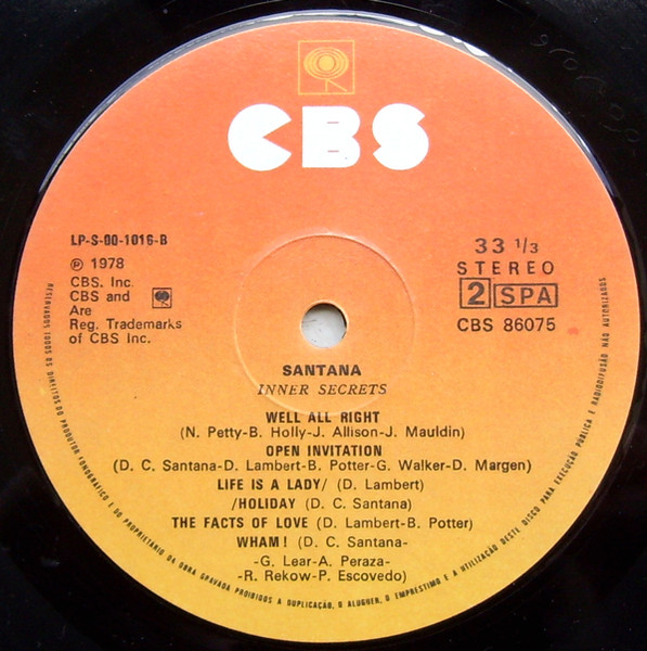 Santana - Inner Secrets | CBS (CBS 86075) - 4