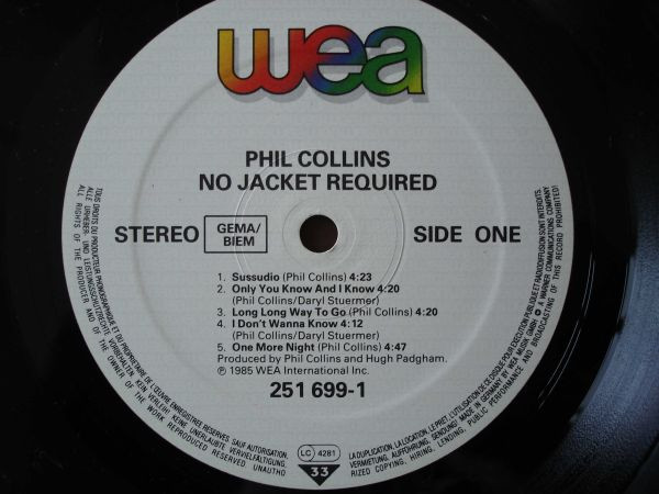 Phil Collins - No Jacket Required | WEA (251 699-1) - 3