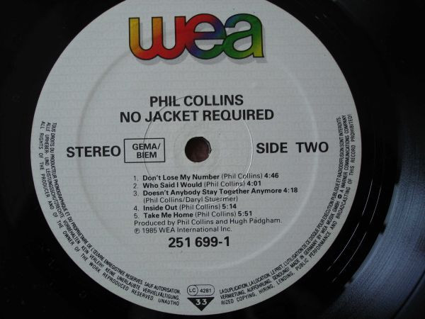 Phil Collins - No Jacket Required | WEA (251 699-1) - 4