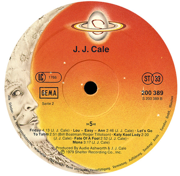 J.J. Cale - 5 | Shelter Records (200 389) - 4